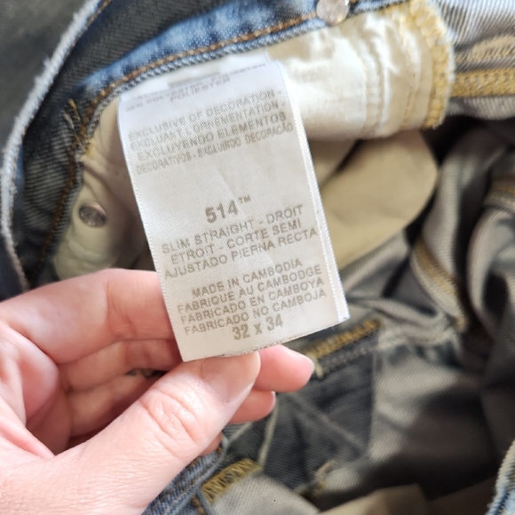 Vintage Levi's Men's Straight Jeans WAIST 32- Light Blue - Picture 2 of 6